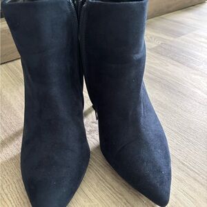 Rouge Helium Black Ankle Boots with 3 inch Heel